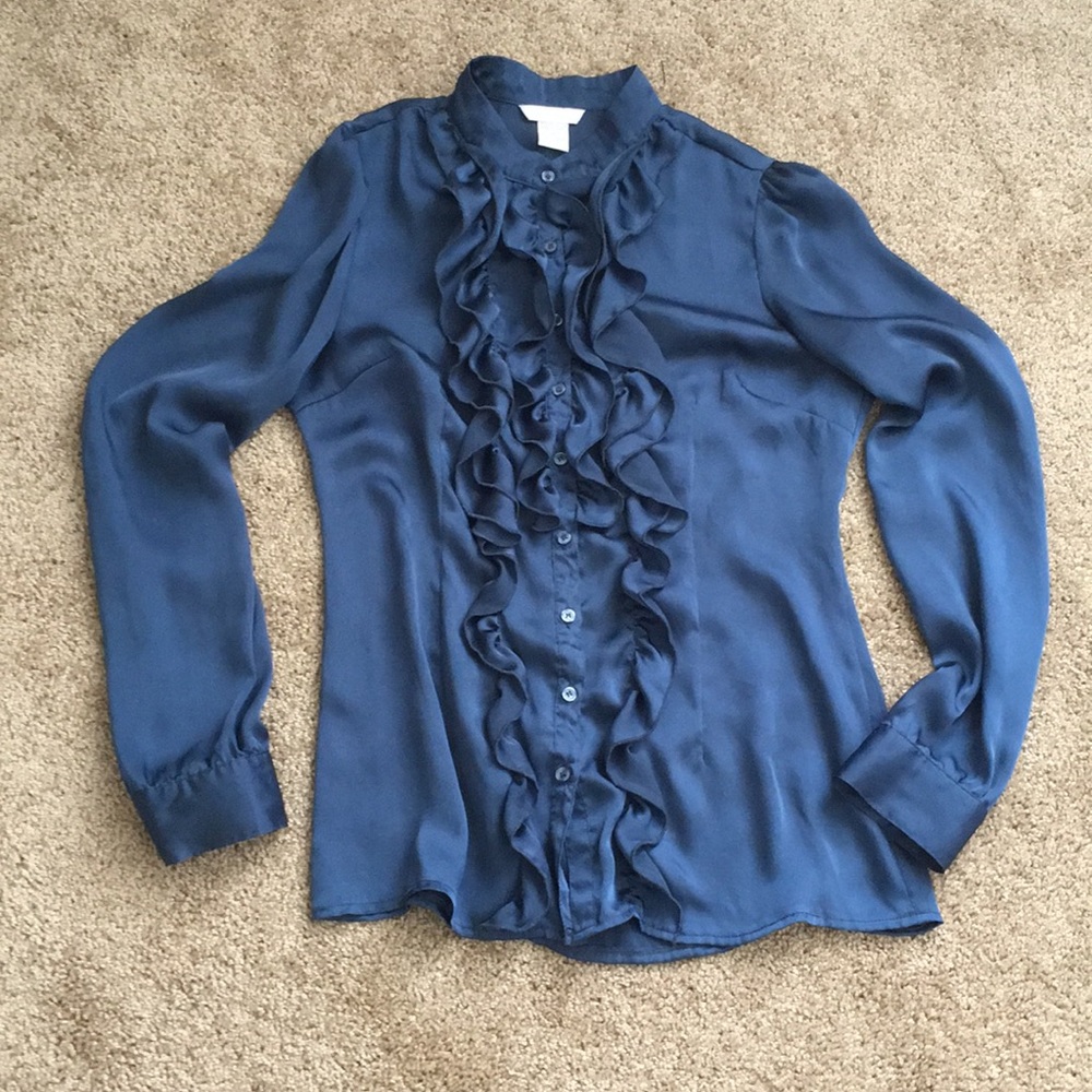Charlotte Russe Ruffled Blouse Size Medium